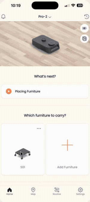 搬運家具的基本操作 App 操作示範