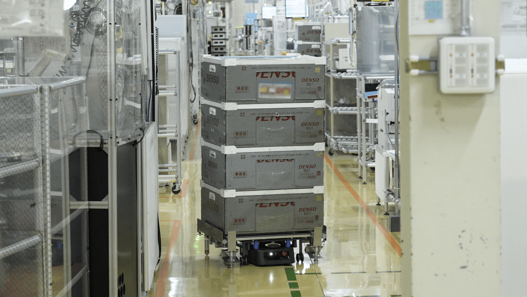 在工廠內 4 條產線執行工程間搬運的 Kachaka Pro