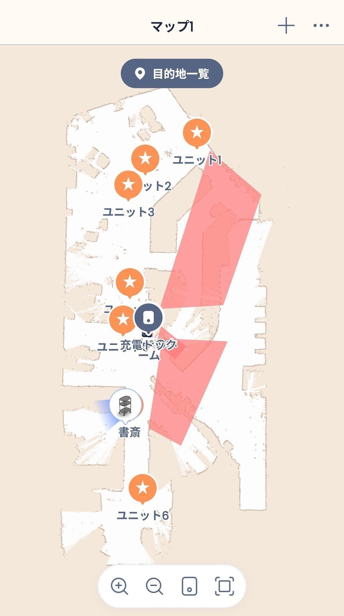 診所共登錄 6 個治療台位置,充電座設於樓層中央,方便送達各處